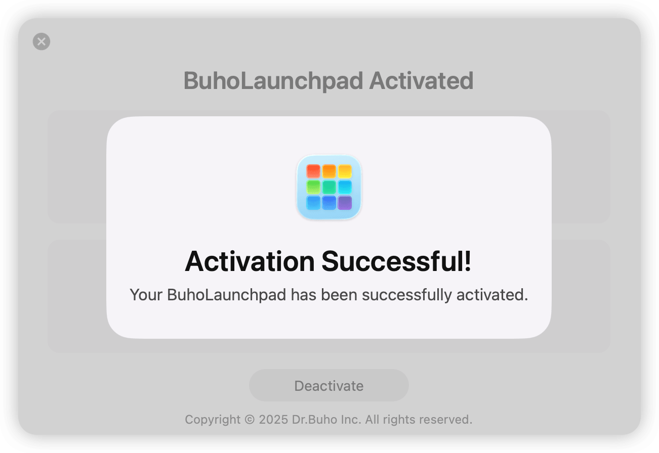 Activate BuhoLaunchpad successfully