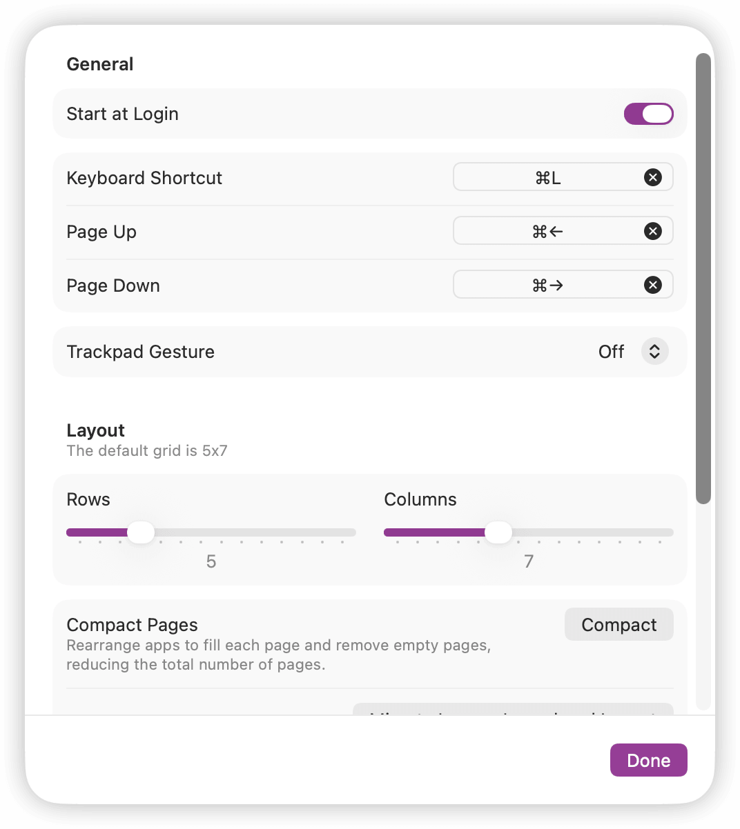 BuhoLaunchpad setting
