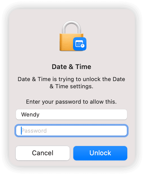 Allow Date and Time Settings Change