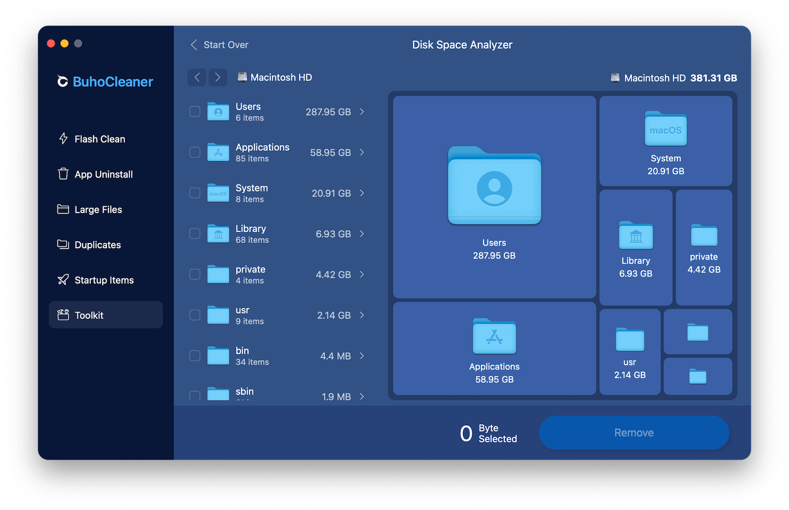 Beste Speicherplatz-Analyseprogramme für macOS - BuhoCleaner