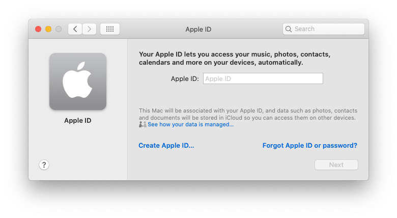 Apple ID in System Settings