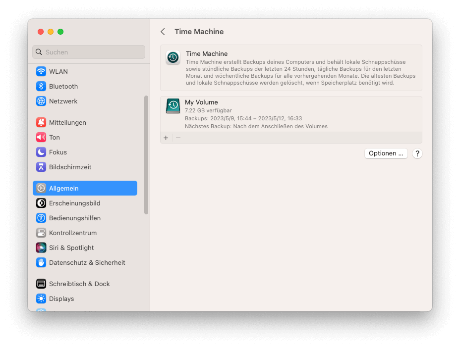 Mit Time Machine Datensicherung Mac