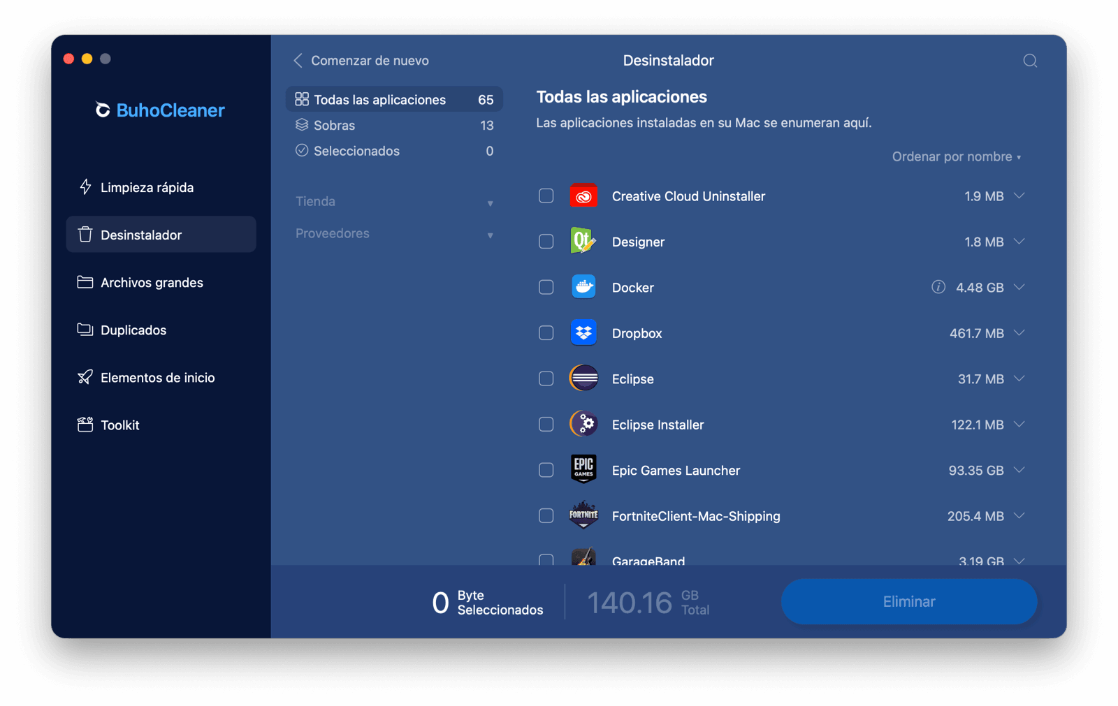 Mejores desinstaladores GRATIS para Mac - BuhoCleaner
