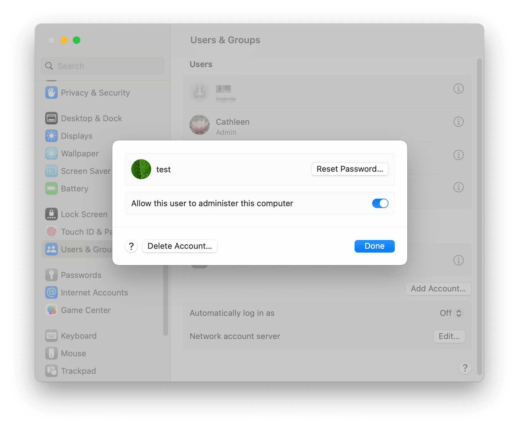 Change Mac/MacBook Password
