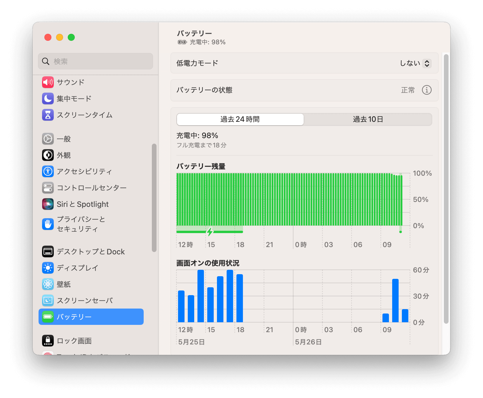 Macのバッテリーの状態を確認する方法