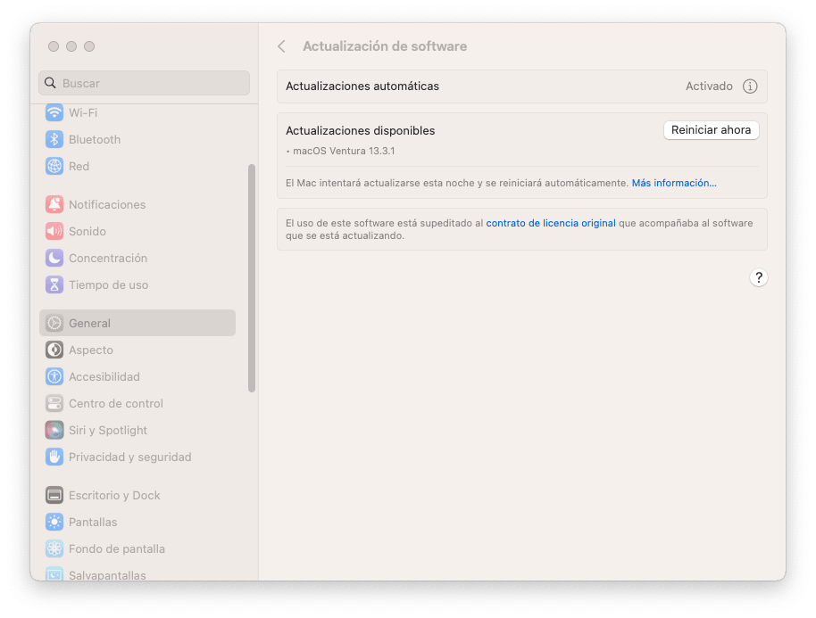 Check Softtware Update on Mac