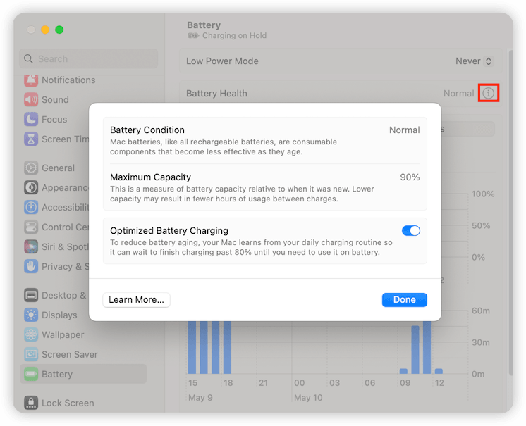 Turn on Optimized Battery Charging