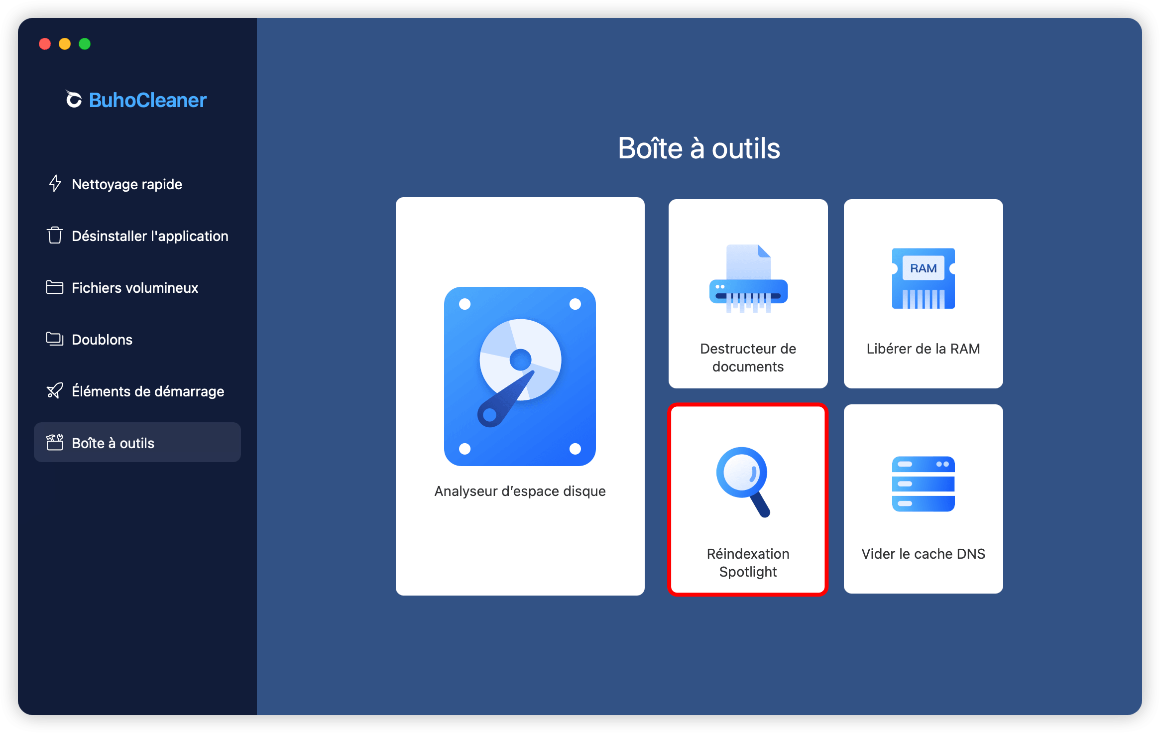 Réindexation Spotlight