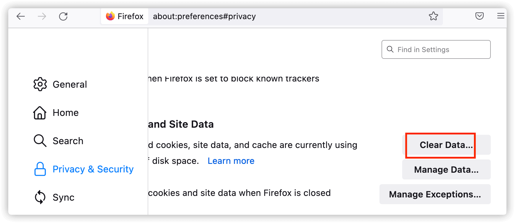Clear and Manage Firefox Cookies on Mac