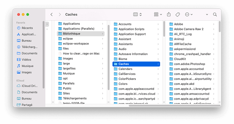 Clear Caches with Finder
