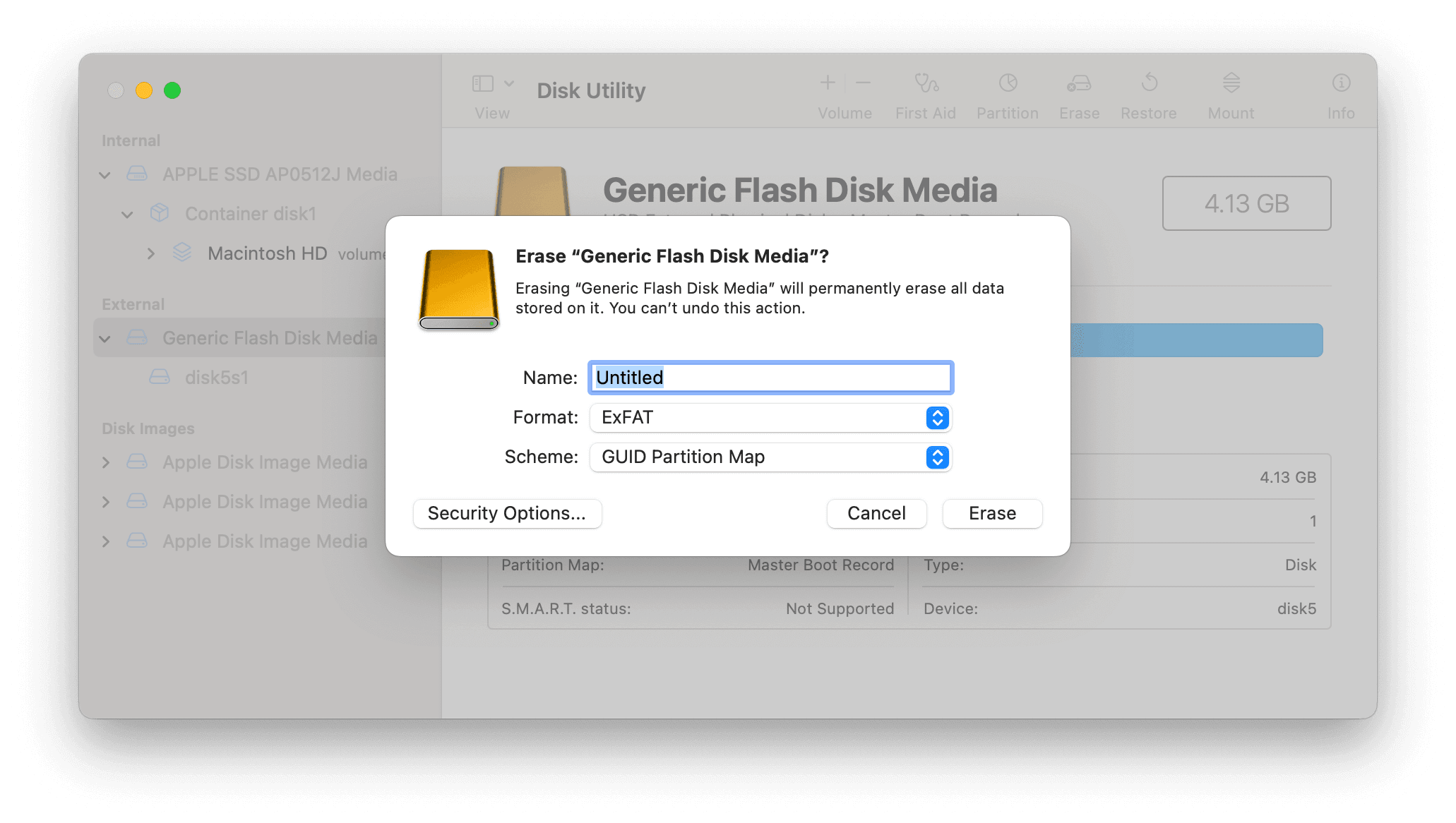 format drive to exFAT on Mac
