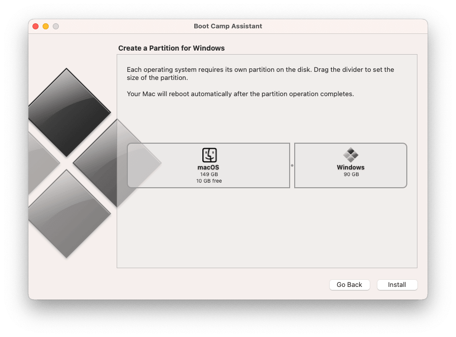 Create a Partition for Windows Using Boot Camp Assistant