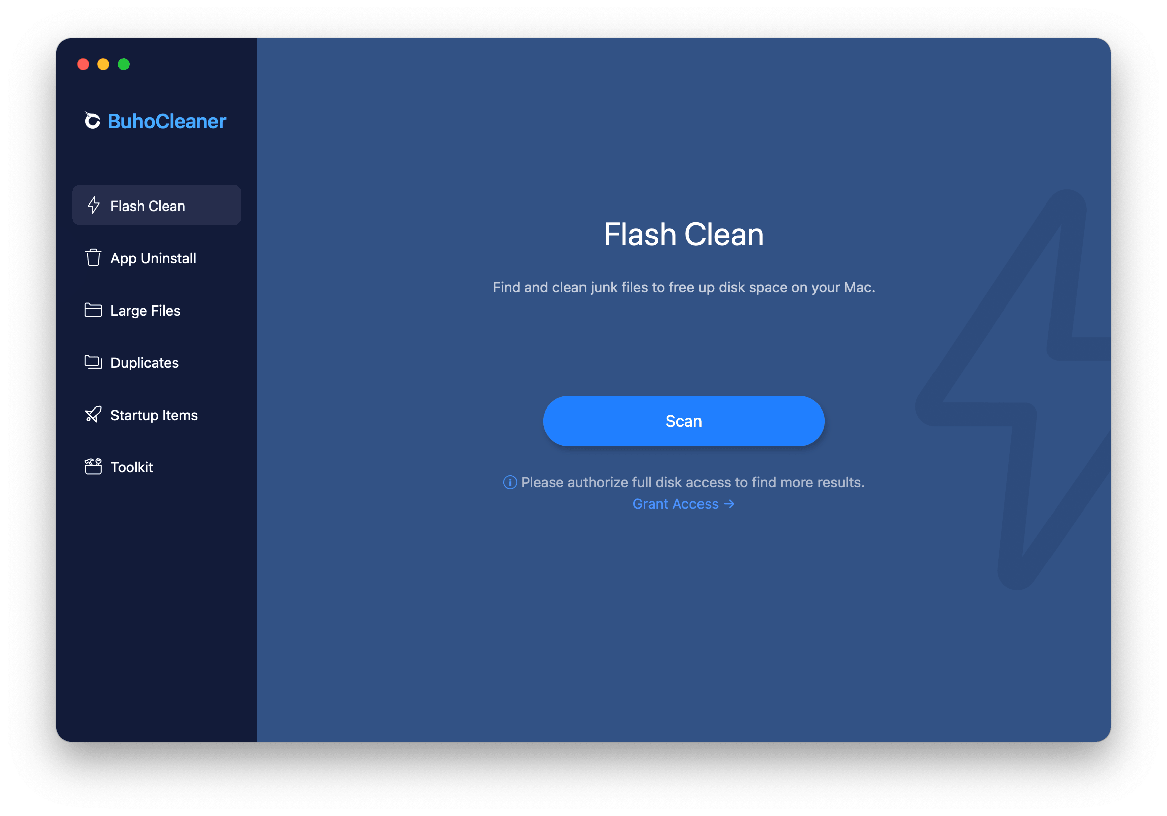 BuhoCleaner の言語を変更