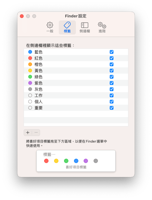 自訂標籤