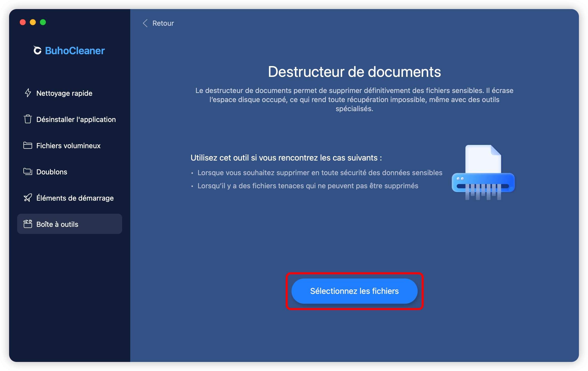 Étape 2 Sélectionnez les fichiers