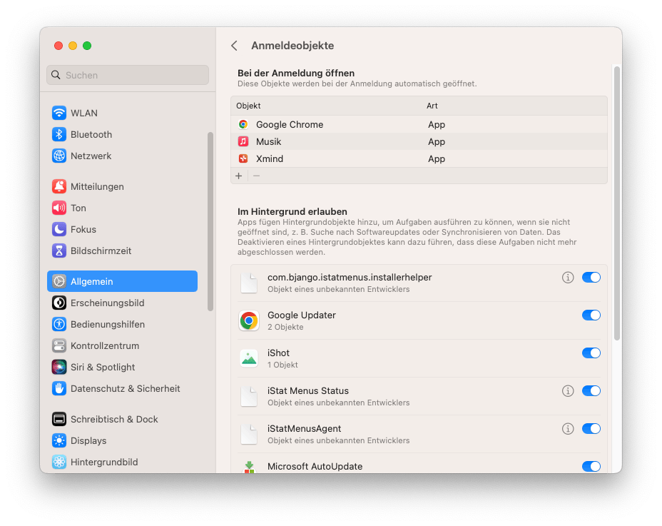 Disable Login Items on macOS Ventura