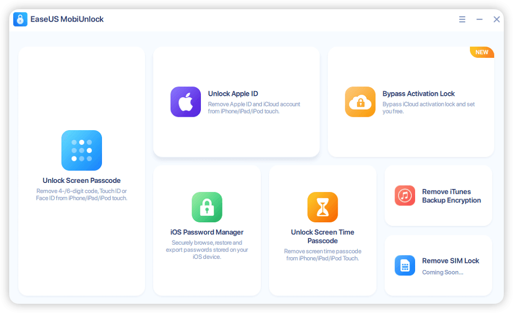 EaseUs MobiUnlock iCloud 啟用鎖定移除工具