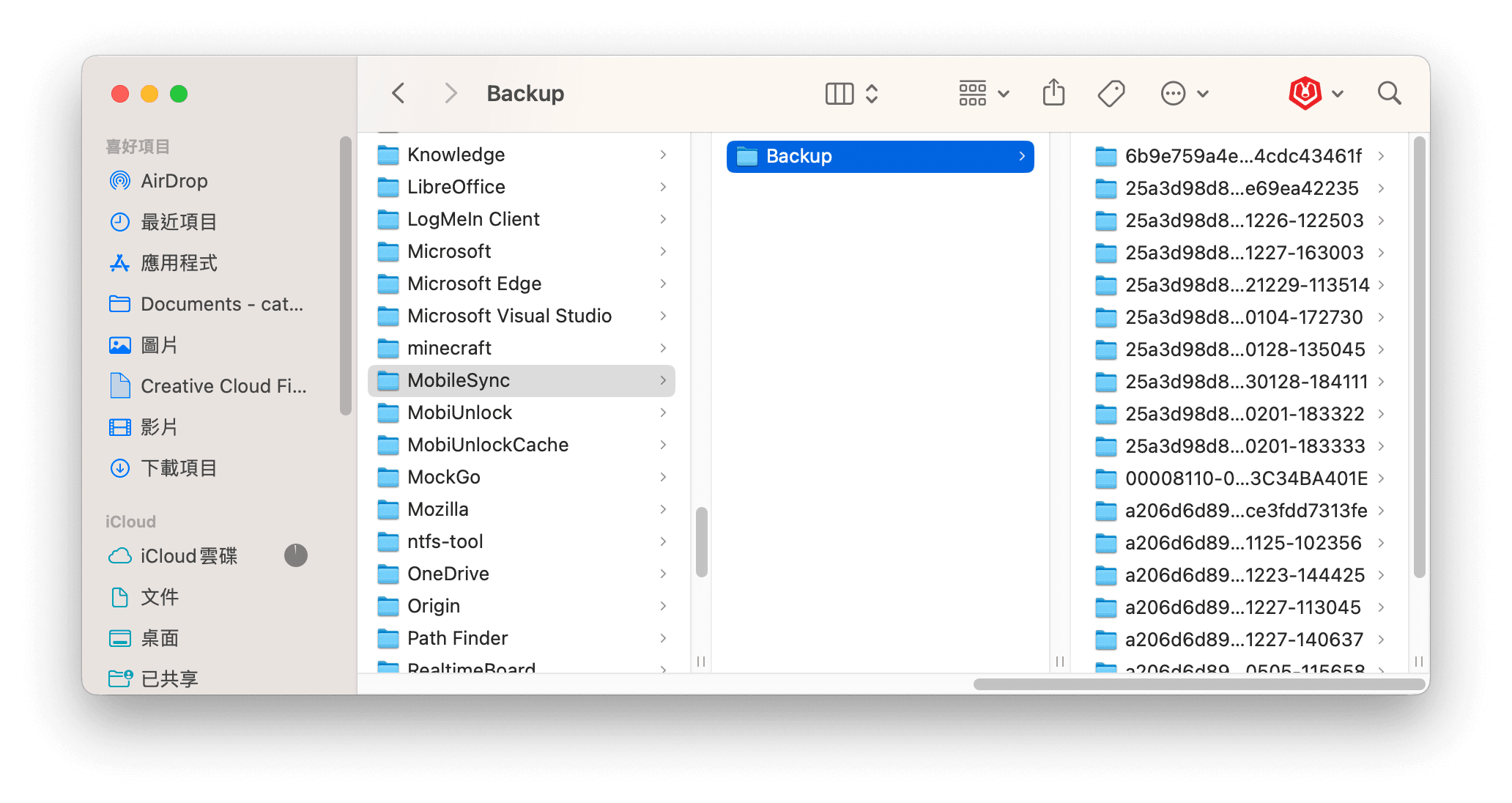 刪除 Mac 上的 iOS 檔案