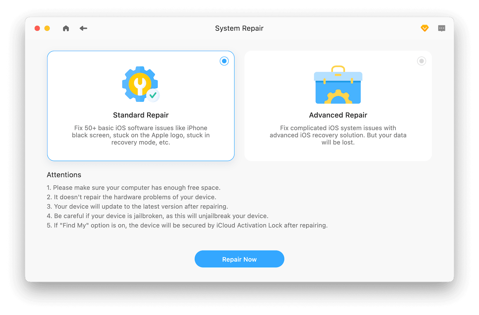 Fix iPhone Won't Turn Off Using BuhoRepair