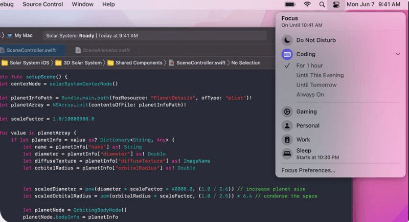 macOS Monterey Feature - Focus Mode