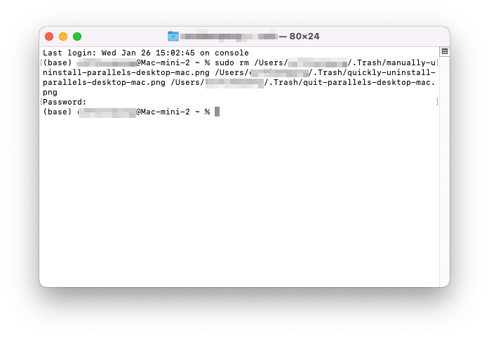 Force Delete Files with Terminal