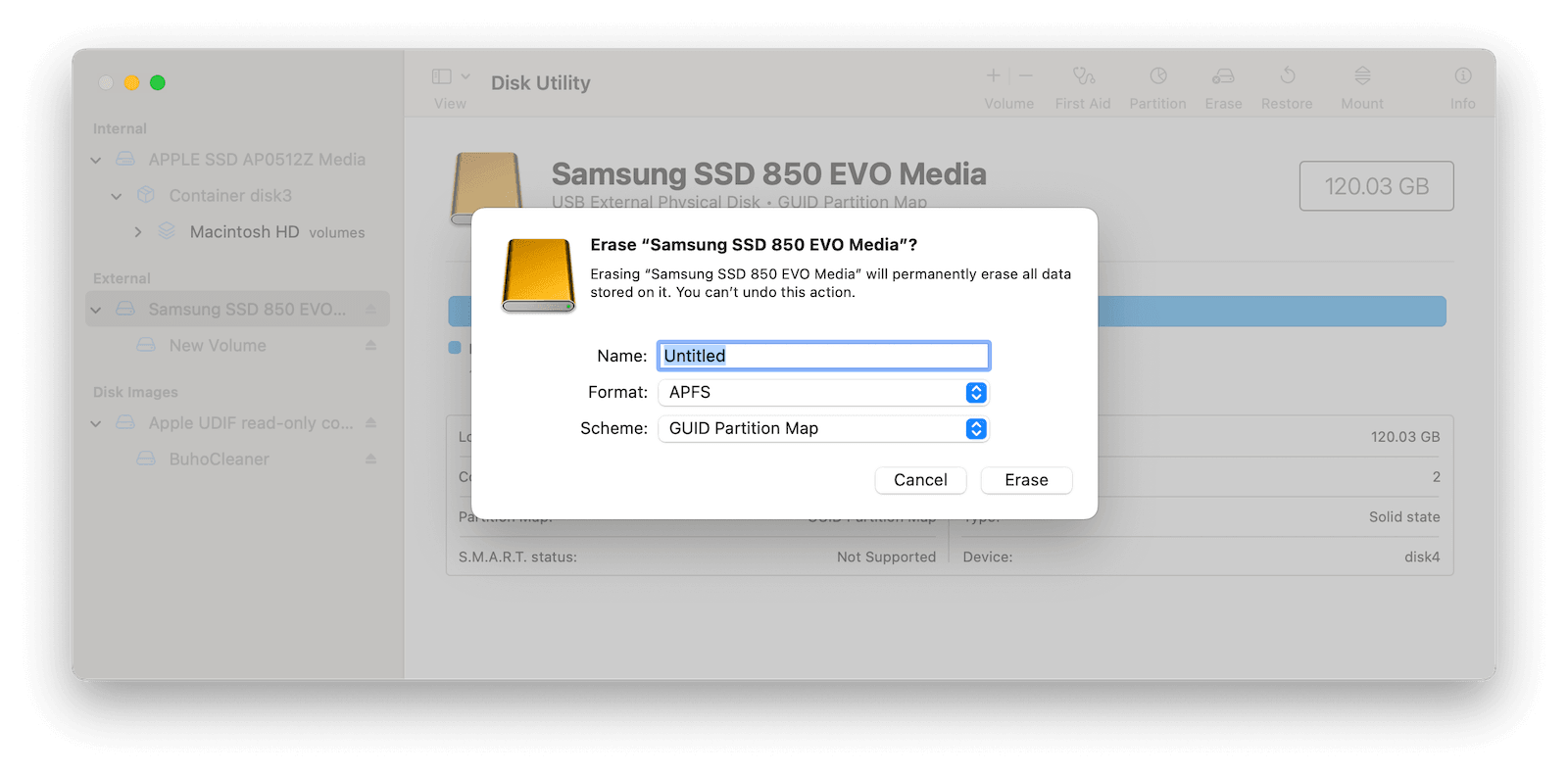 Format External Drive on Mac