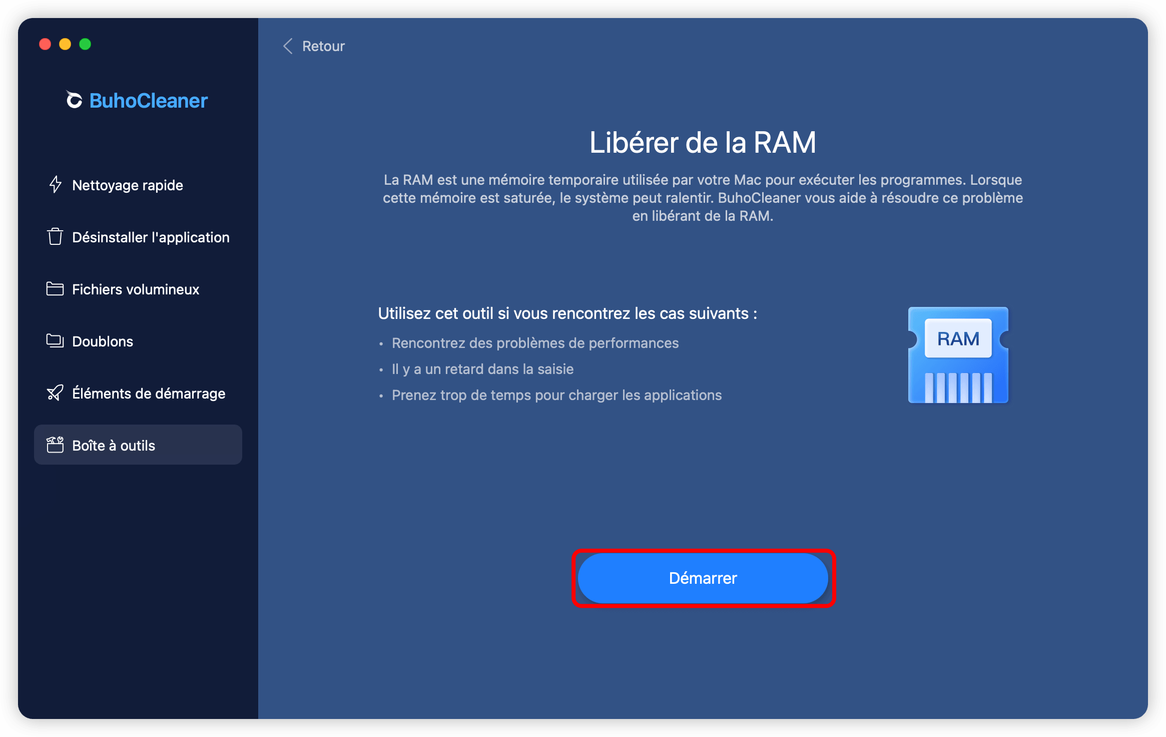 Démarrer
