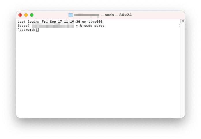 RAM mit Terminal freigeben