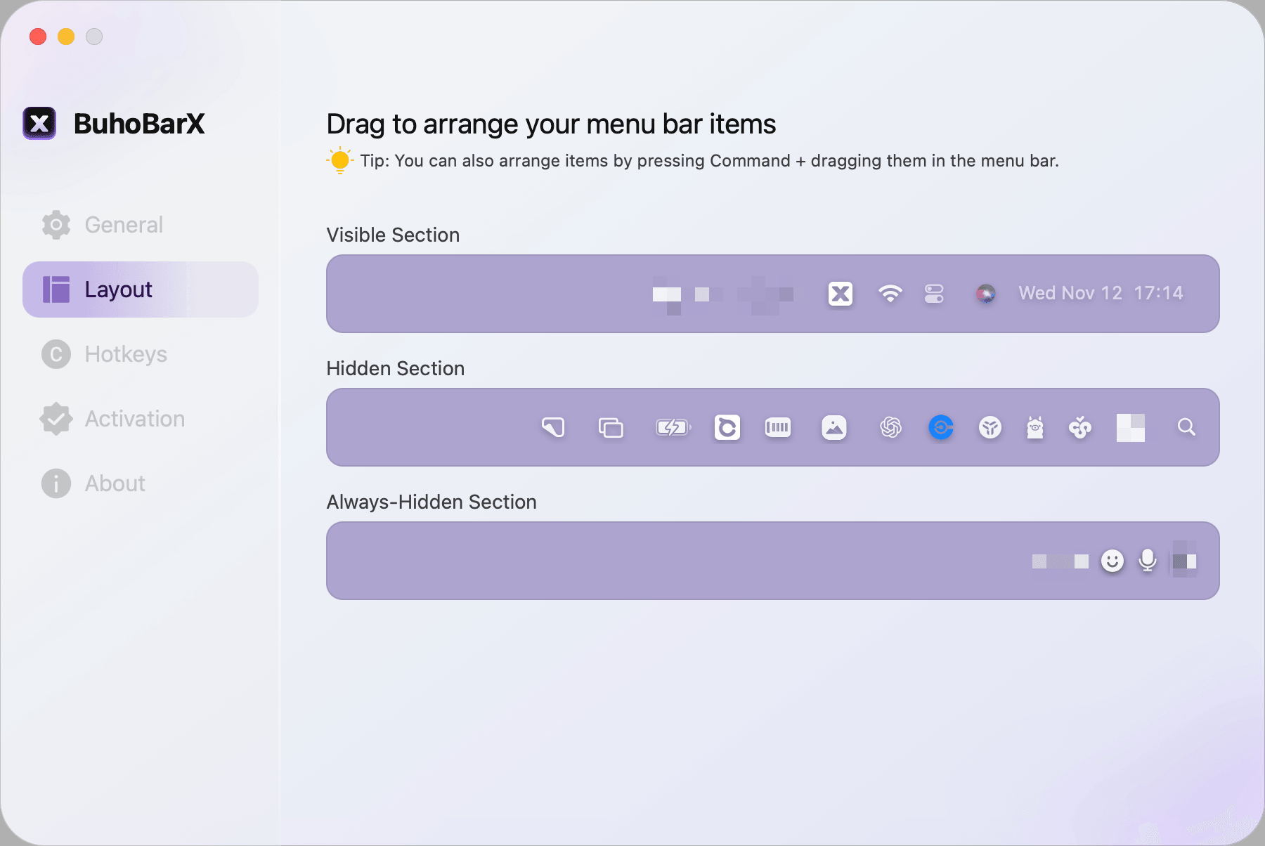 How to Hide and Unhide Menu Bar Items