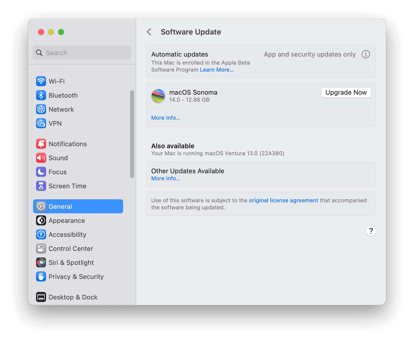 install macOS Sonoma beta