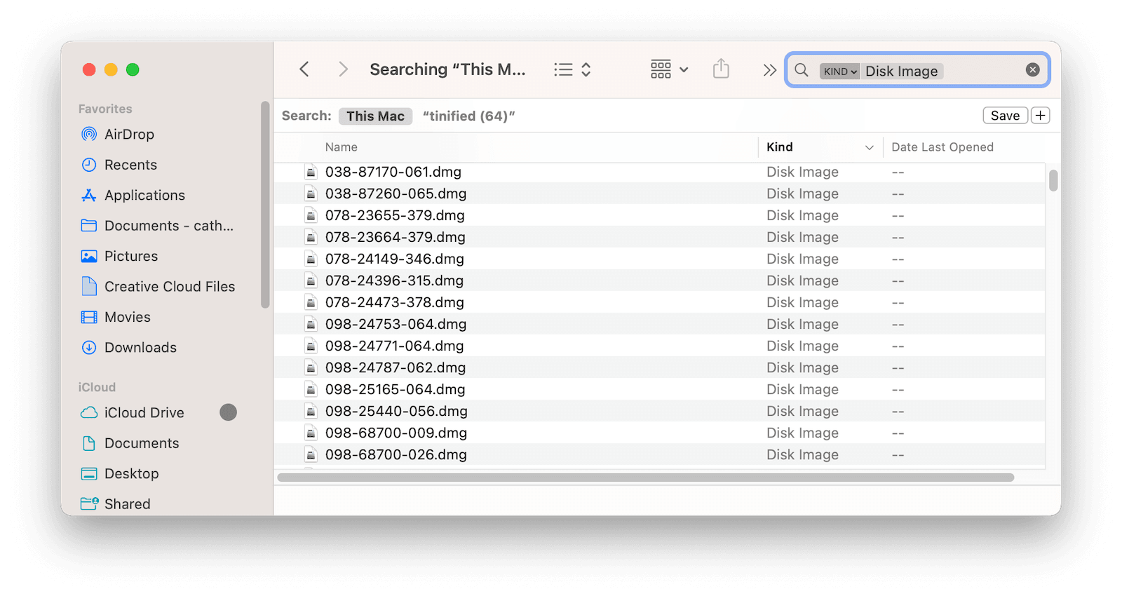 Manually Find and Delete DMG Files on Mac