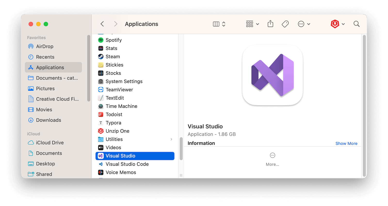 Manually Uninstall Visual Studio on Mac