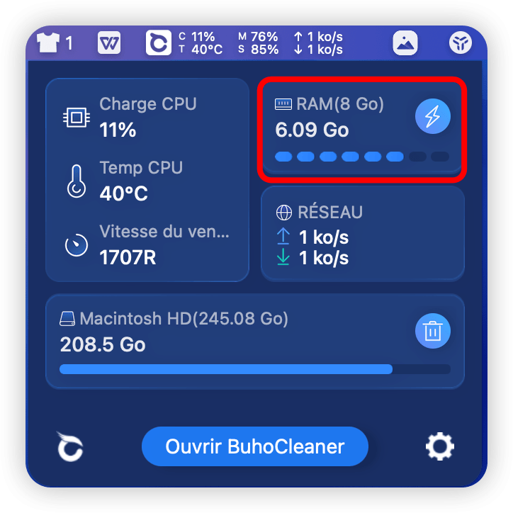 Libérer la RAM sur Mac