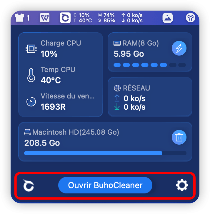 Faites-en plus avec BuhoCleaner Menu