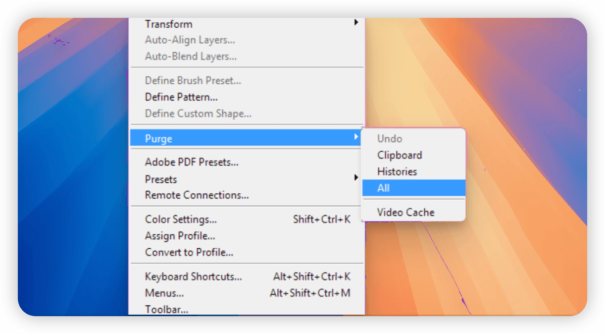 Cómo purgar la caché de Photoshop en Mac