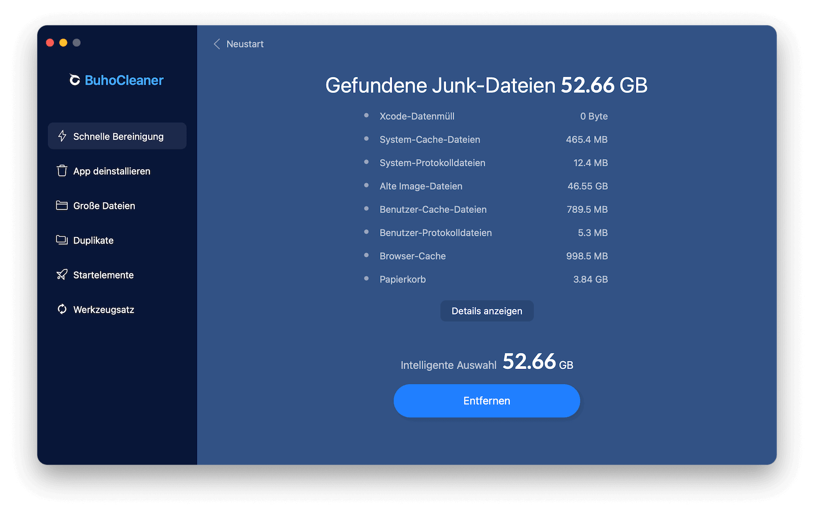 Mit BuhoCleaner schnell Speicherplatz auf dem Mac kostenlos geben