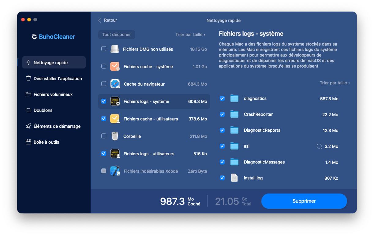 Quickly Clear Logs on Mac with BuhoCleaner