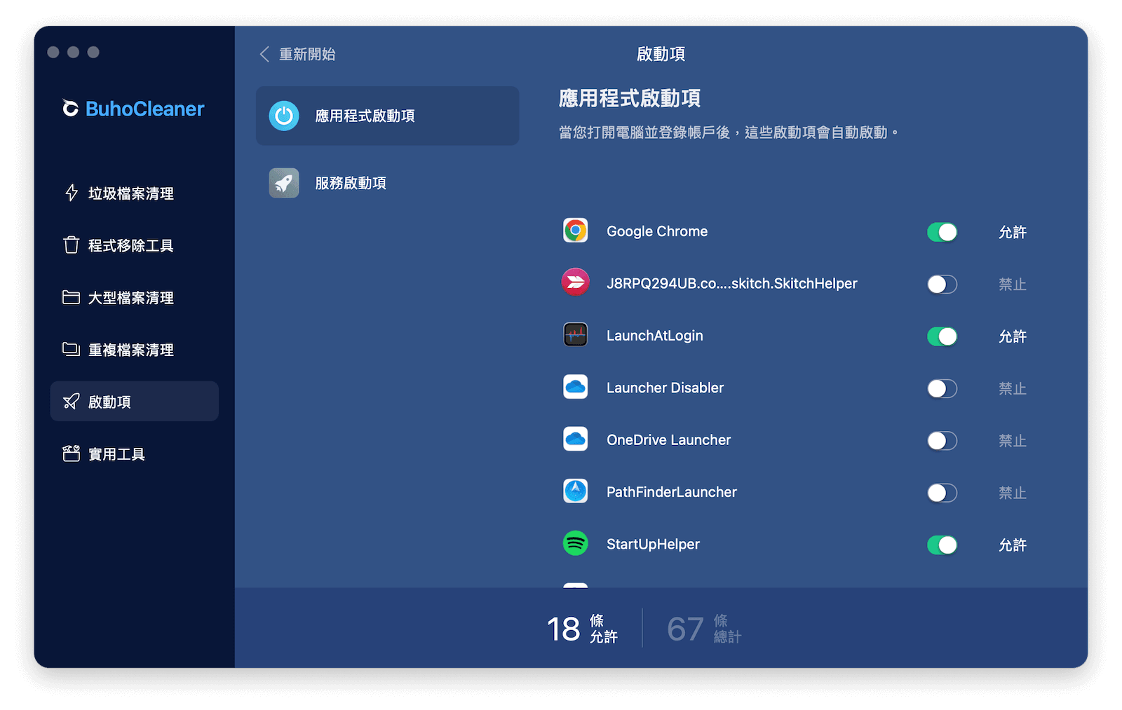 如何透過 BuhoCleaner 快速管理啟動項目