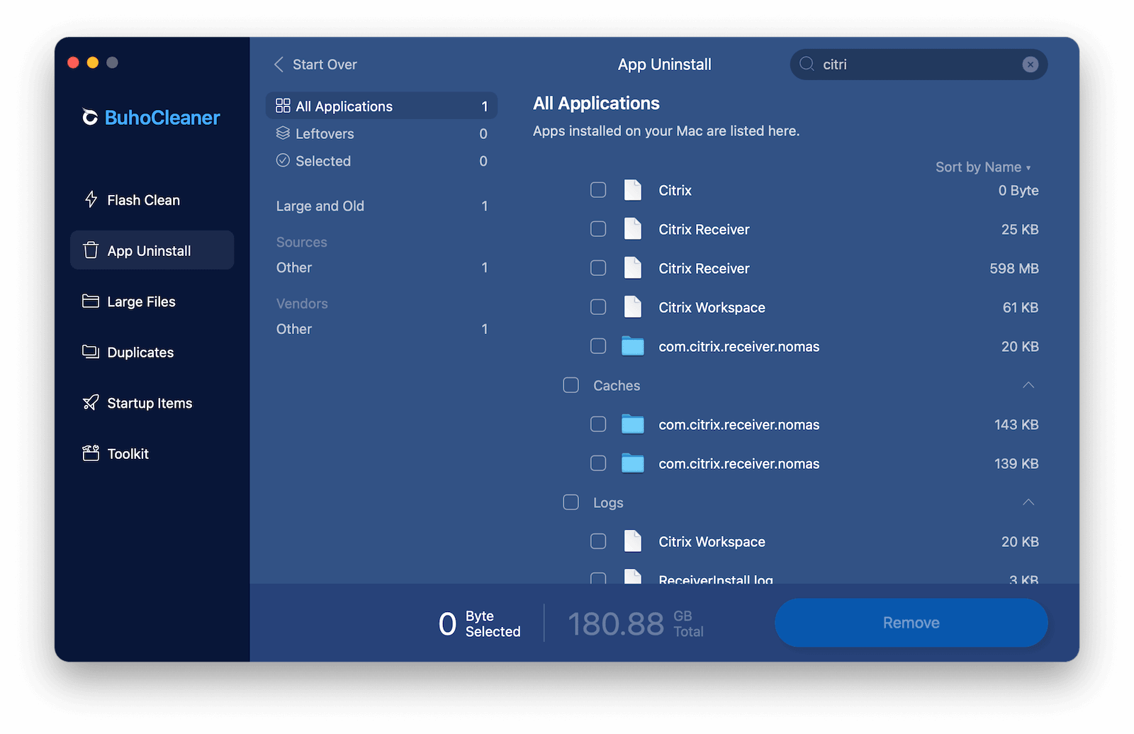 Quickly Uninstall Citrix Workspace on Mac with BuhoCleaner