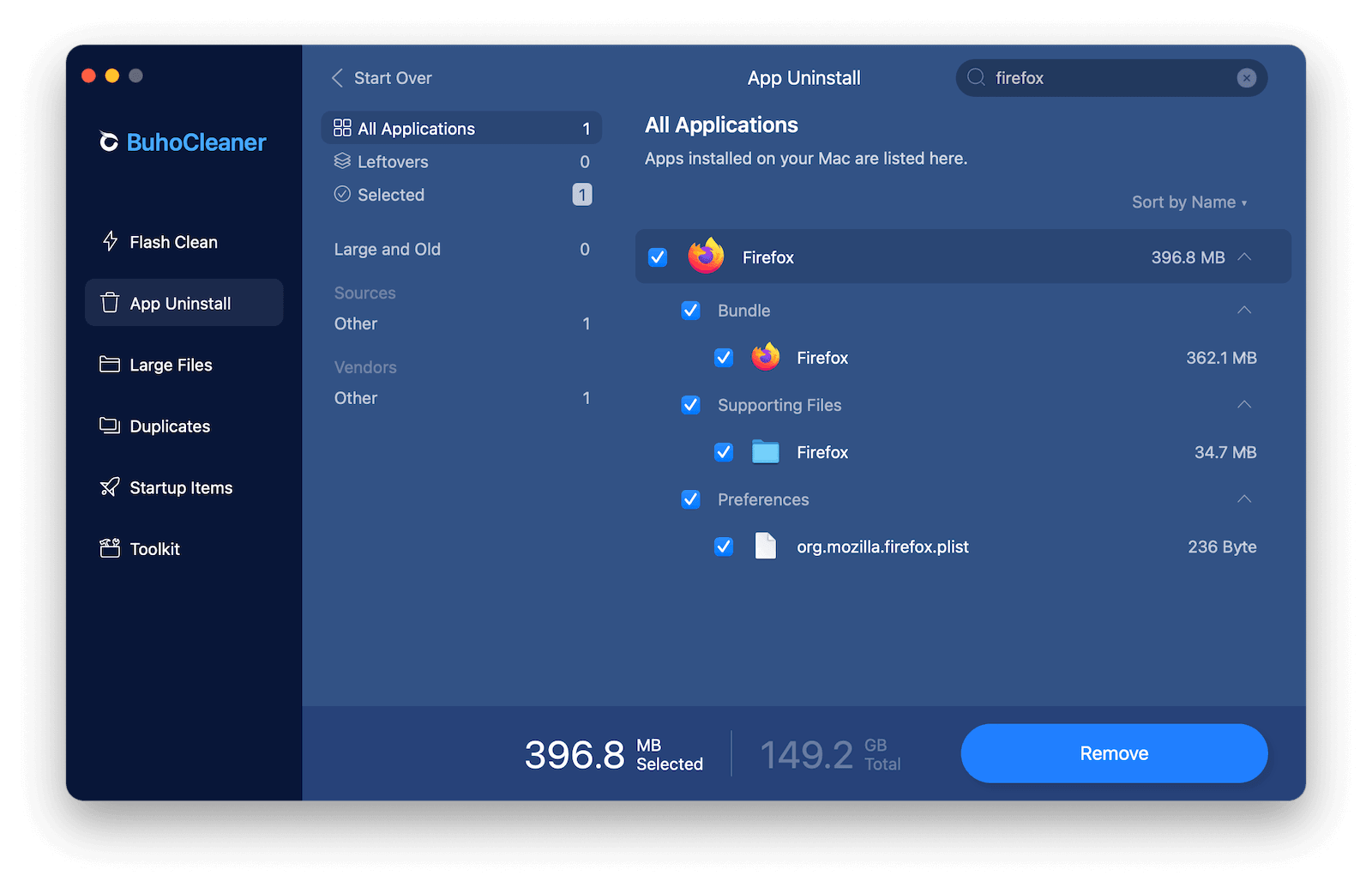 Quickly Uninstall Firefox on Mac with BuhoCleaner
