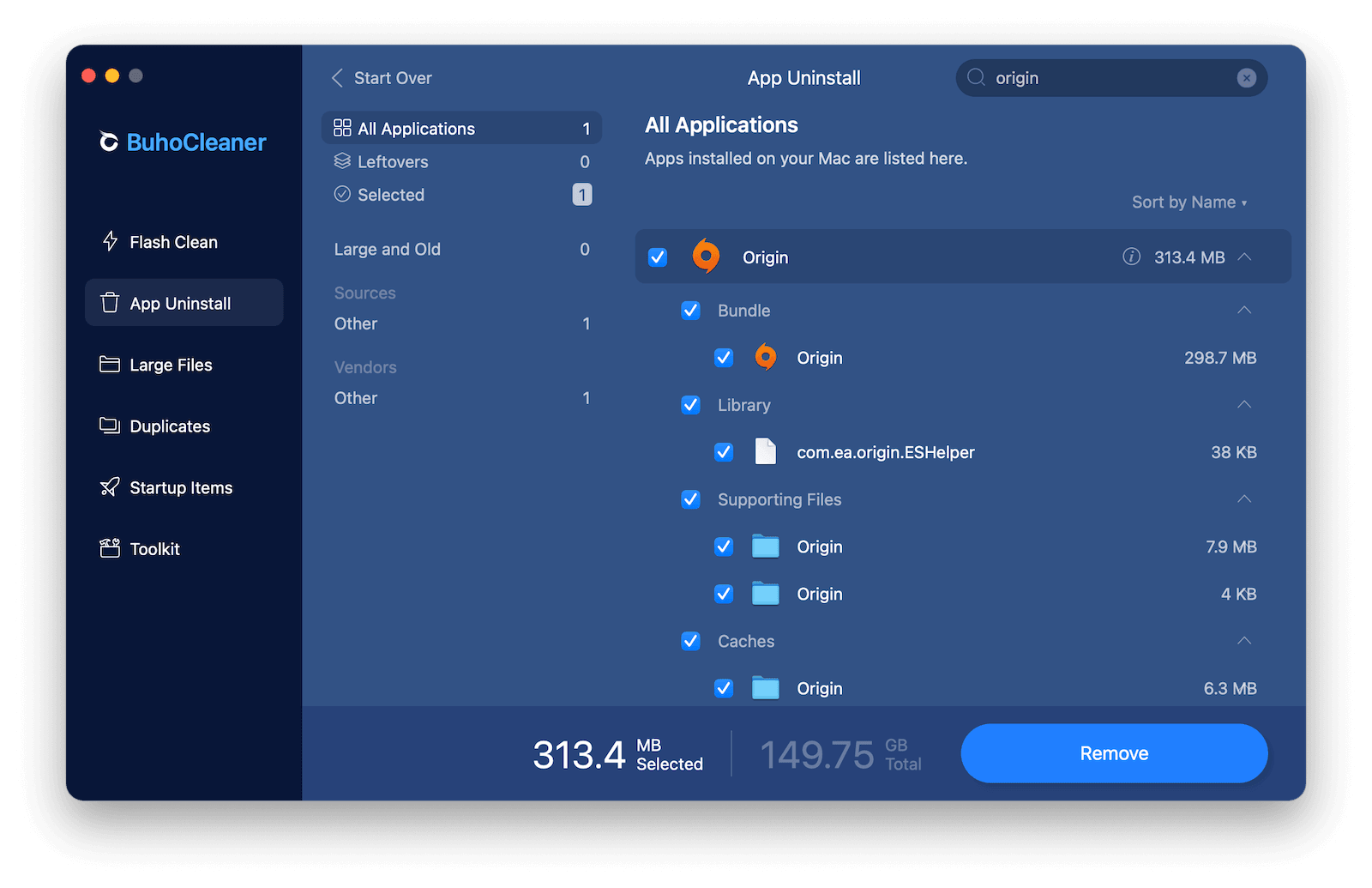 Quickly Uninstall Origin on Mac with BuhoCleaner