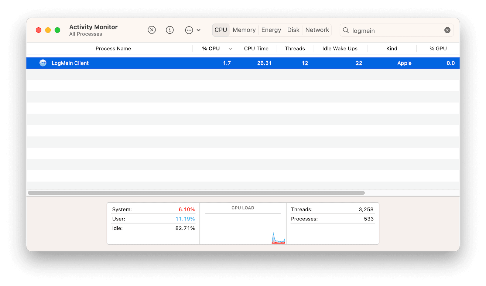Quit LogMeIn Before Uninstalling