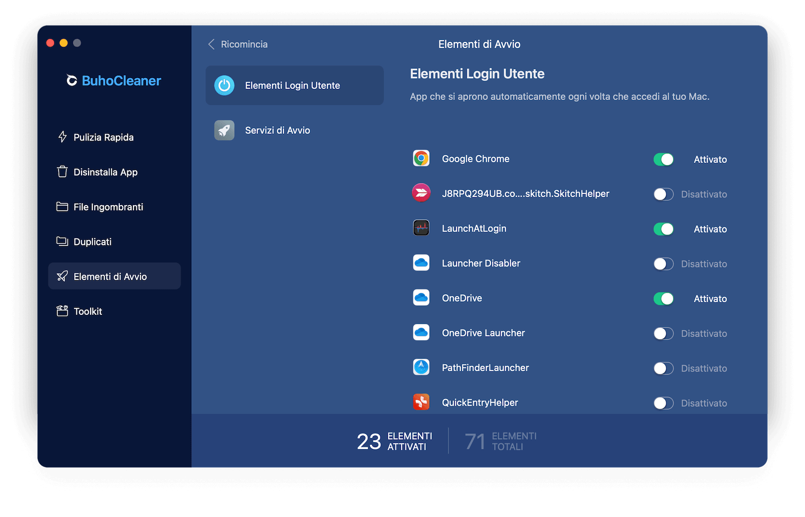 Remove Login Items in BuhoCleaner