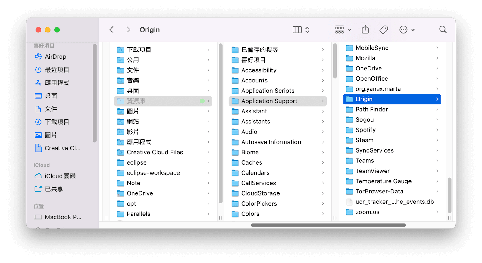 刪除 Origin 的關聯檔案