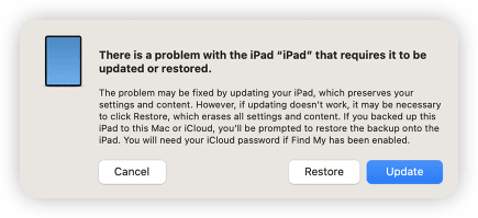 Restore iPad in Recovery Mode