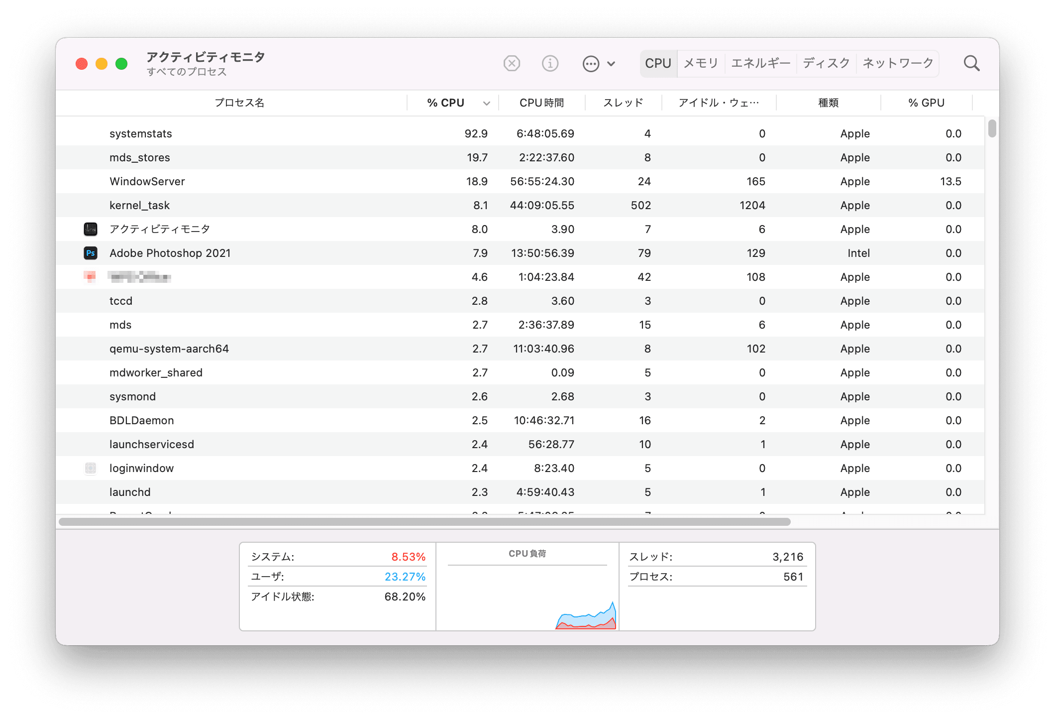 リソースを占有するプロセスを停止する