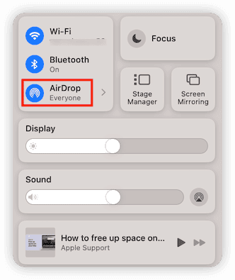 Turn On AirDrop Mac