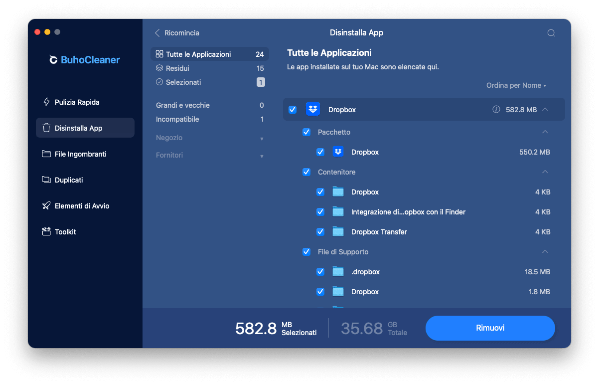 Quickly Uninstall Dropbox Mac