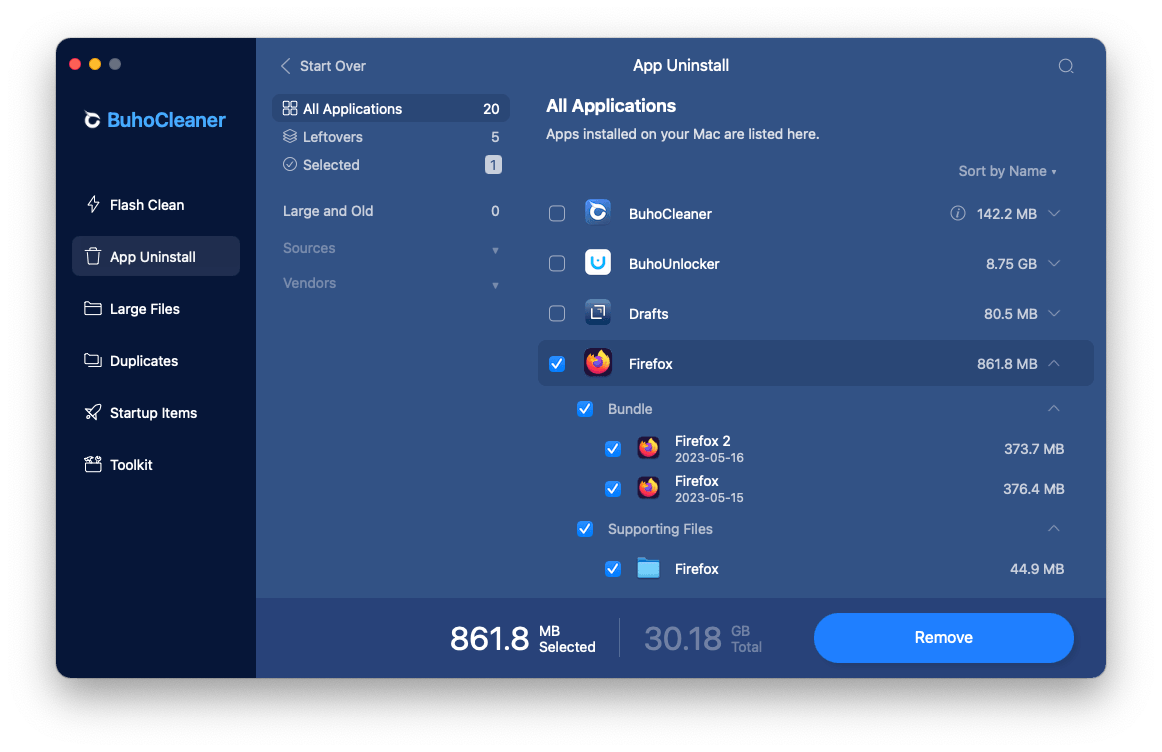 Uninstall Problematic App with BuhoCleaner