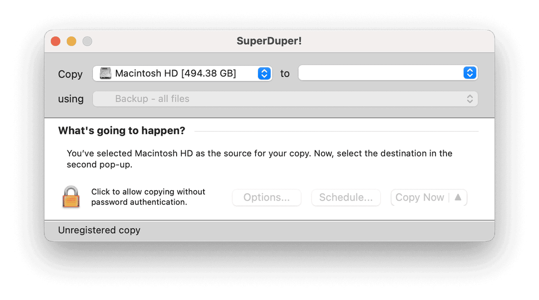 Update Mac with SuperDuper!